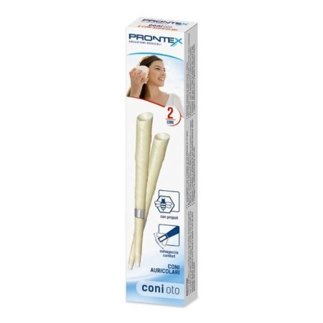 Prontex Cono Otologico 2 coni auricolari per una accurata pulizia dell'orecchio