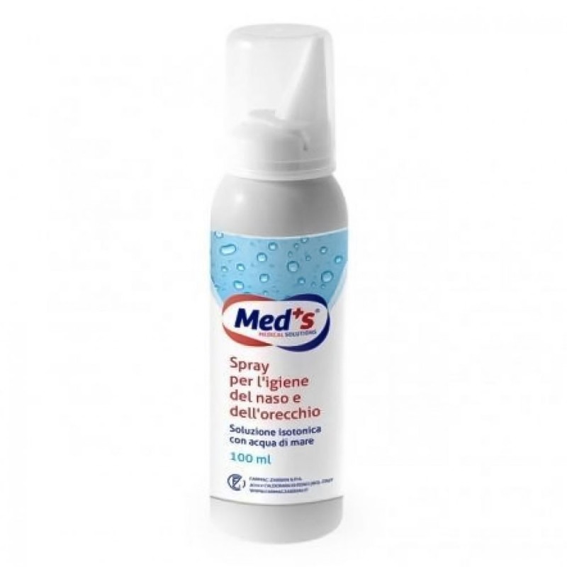 Med's
Soluzione isotonica
Spray per l'igiene del naso e dell'orecchio
con acqua di mare
flacone spray da 100 ml