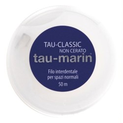 Tau-Marin
Tau-Classic
non cerato
filo interdentale
per spazi normali
Lunghezza 50 m