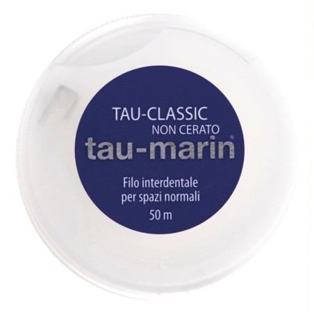 Tau-Marin
Tau-Classic
non cerato
filo interdentale
per spazi normali
Lunghezza 50 m