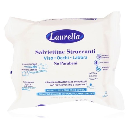 Laurella
Visage
salviette struccanti
viso, occhi e labbra
Confezione da 20 pezzi