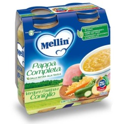 Mellin
pappa completa
verdura, pastina e coniglio
subito pronta
6 mesi+
confezione 2 vasetti da 250 g