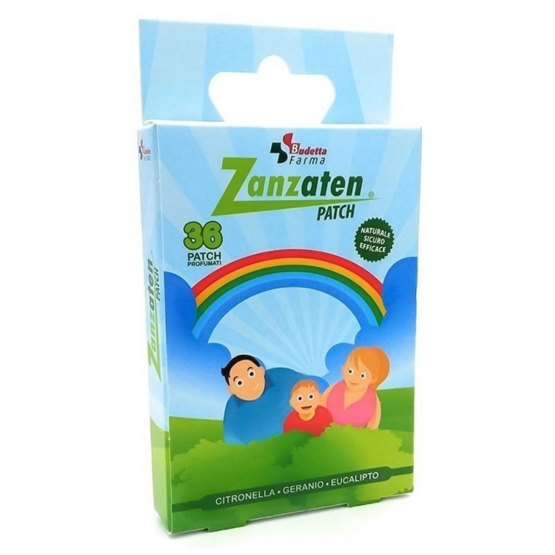 Zanzaten
patch
cerotti antizanzare
citronella, geranio, eucalipto