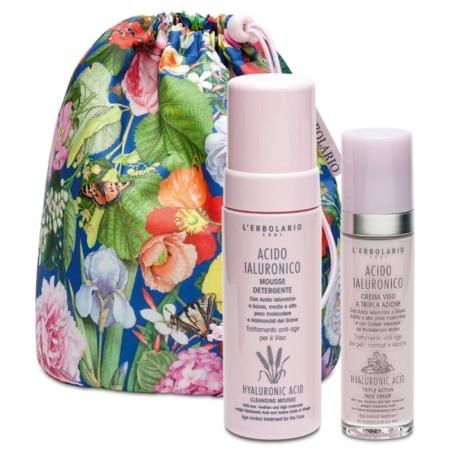 Beautybag
acido ialuronico
detergenza viso e trattamento giorno Anti-Age con Acido Ialuronico a tre pesi molecolari