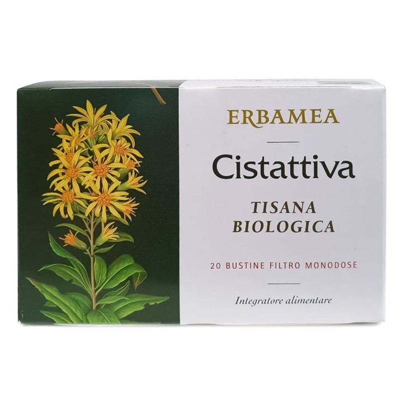 Erbamea
Cistattiva
tisana biologica
Confezione da 20 bustine filtro monodose