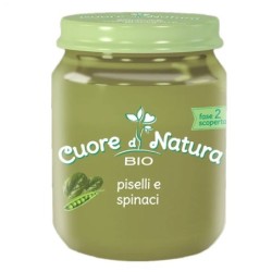 Cuore di natura
Bio omogeneizzato
piselli e spinaci
barattolo in vetro da 110 g