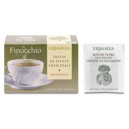Erbamea
Finocchio
Infusi di piante officinali
Confezione da 20 bustine filtro monodose