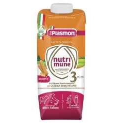 Plasmon nutri-mune 3 latte liquido al biscotto confezione da 18 x 500 ml