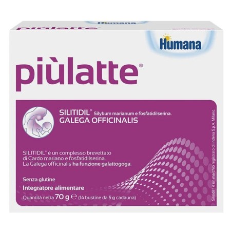 Humana
piùlatte
SILITIDIL è un complesso brevettato di Cardo mariano e fosfatidilserina
