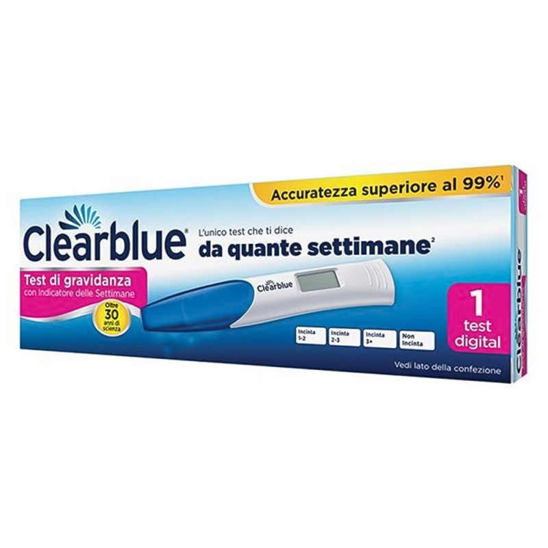 Clerablue
digital
test di gravidanza
accuratezza superiore al 99%