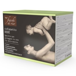 Fiocchi di riso
Cofanetto bebè
Kit neonato specifico per proteggere la cute fin dalla nascita, in un'elegante pochette.