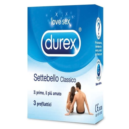 Durex
love sex
settebello classico
profilattici
scatola da 3 pezzi