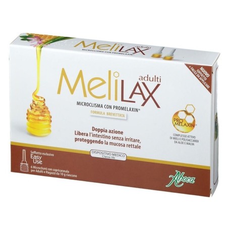 Aboca Melilax Pediatric 6 Micro Enemas for Infants and Children. 