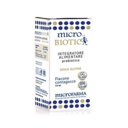Micro Biotic
gocce
Integratore alimentare probiotico
senza glutine
Flacone contagocce da 7,5 ml