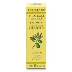 L'Erbolario
proteggi labbra
balsamico
Stick per le labbra protettivo All'Olivo e alla Melaleuca (Tea tree oil)
