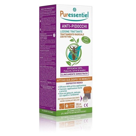Puressentiel
anti-pidocchi
trattamento completo lozione + pettine
flacone da 100 ml