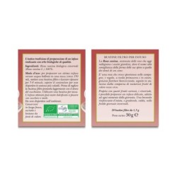 Erbamea
Rosa canina
Infuso realizzato con erbe biologiche di qualità
scatola 20 bustine filtro monodose