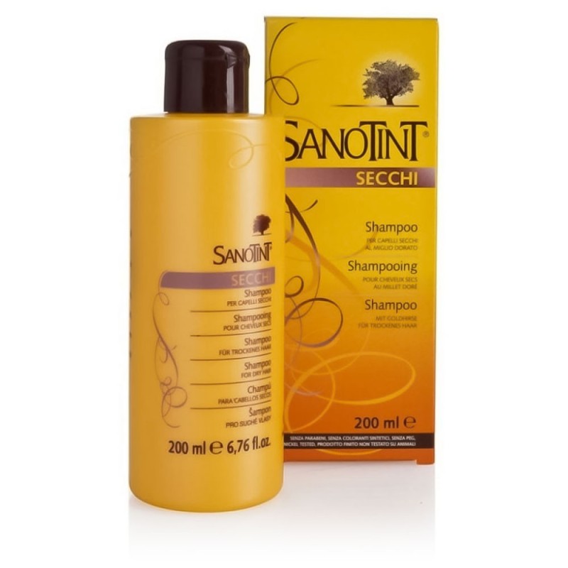 SanoTinT
shampoo
capelli secchi
al miglio dorato
flacone da 200 ml