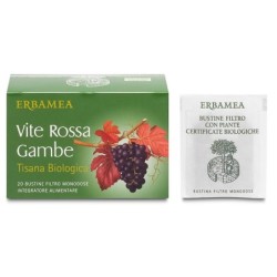 Erbamea
Vite rossa gambe
tisana biologica
scatola da 2o bustine filtro monodose