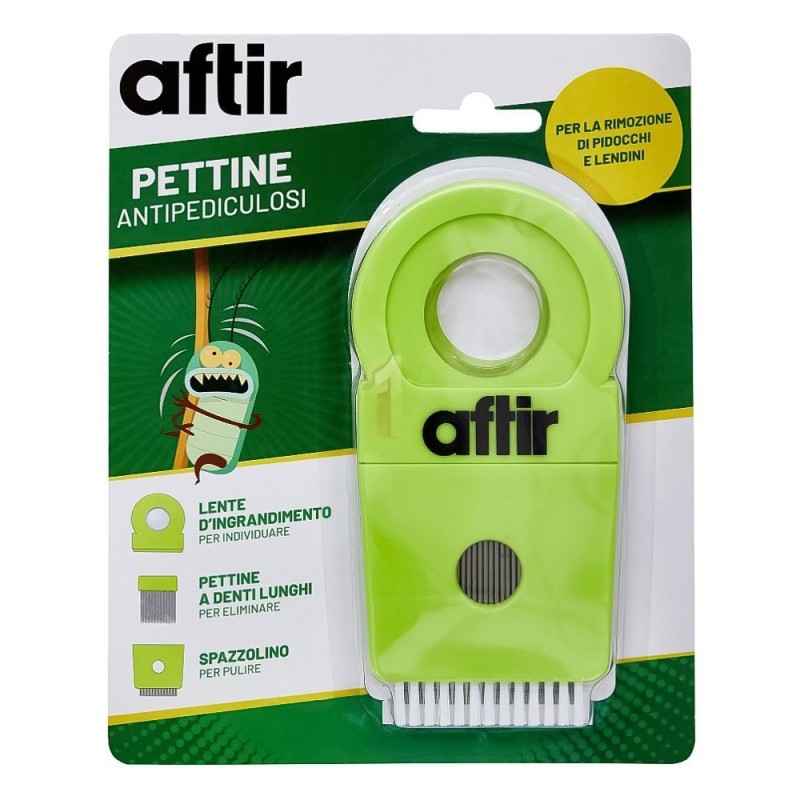 Aftir
pettine Antipediculosi
per la rimozione di pidocchi e lendini