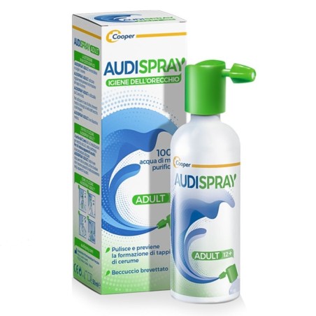 Audispray
adult (+12 anni)
detersione dell'orecchio
acqua di mare purificata