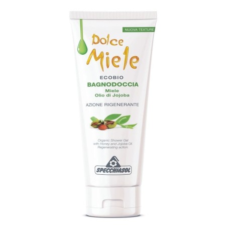 Dolce miele
Bagnodoccia
ecobio, miele, olio di Jojoba
azione rigenerante
tubo da 250 ml