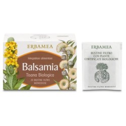 Erbamea
Balsamia
tisana biologica
per alleviare i fastidi delle prime vie respiratorie