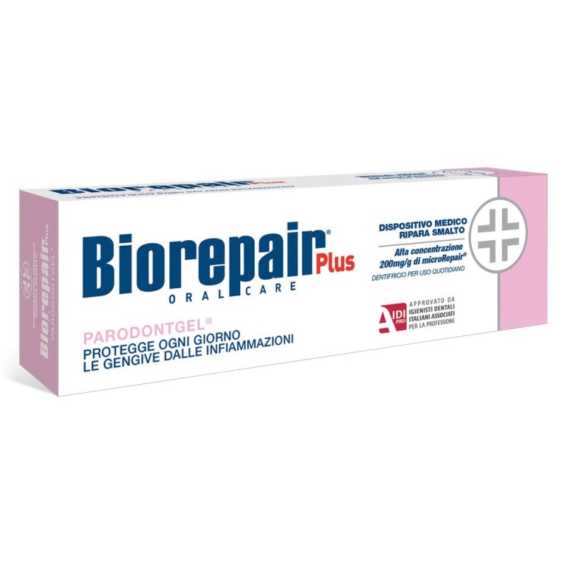 Biorepair
plus
parodontgel
dentifricio pe uso quotidiano, protegge ogni giorno le gengive dalle infiammazioni.