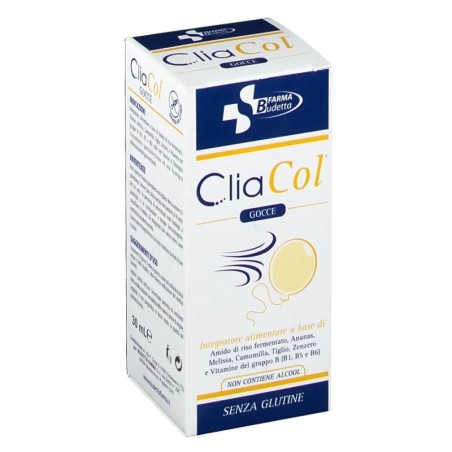 CliaCol
gocce
non contiene alcool, senza glutine
flaconcino da 30 ml