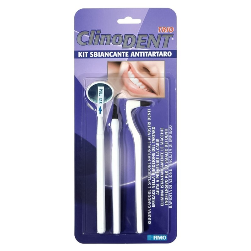 Clinodent trio
kit sbiancante antitartaro