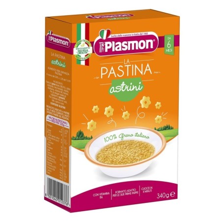 Plasmon
La Pastina
Astrini
100% grano italiano
6 Mesi+
Confezione da 340 g