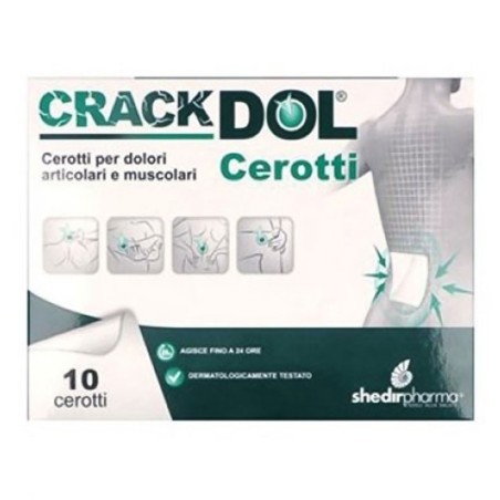 Crackdol
cerotti per dolori articolari e muscolari
agisce fino a 24 ore
dermatologicamente testato
confezione da 10 pezzi
