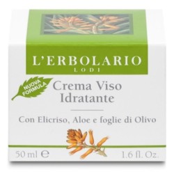 L'erbolario
Crema viso idratante
Trattamento dissetante per pelli secche con Elicriso, Aloe e foglie di Olivo