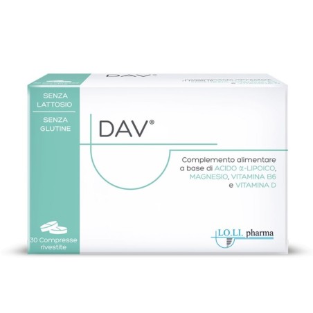 DAV
integratore alimentare a base di acido ­α-lipoico, magnesio e vitamina B6