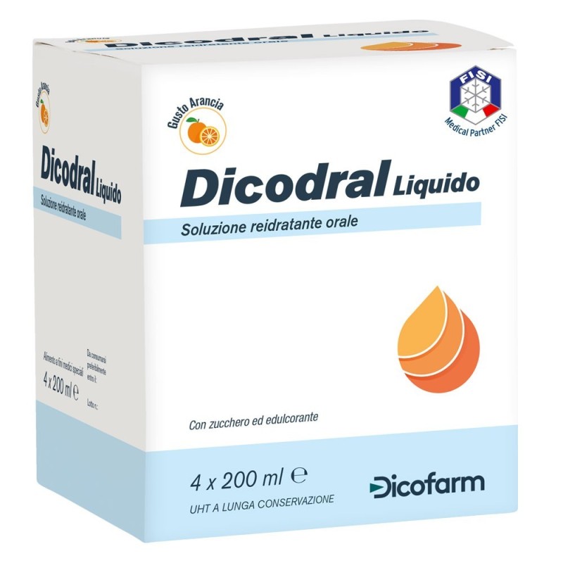 Dicodral
liquido
soluzione reidratante orale
con zucchero edulcorante
UHT  a unga conservazione
