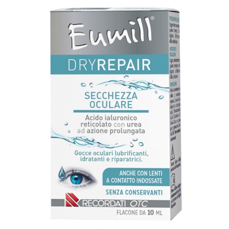 Eumill
dryrepair
secchezza oculare
Acido ialuronico reticolato con urea ad azione prolungata