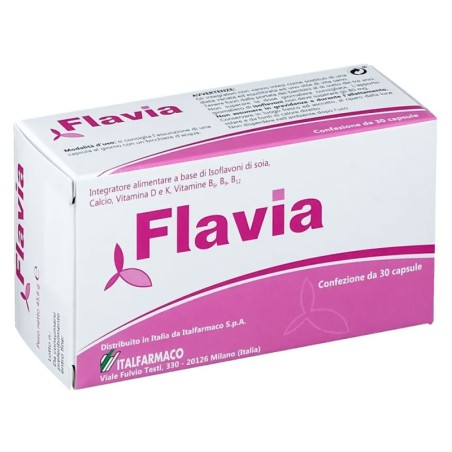 Flavia 30 capsule Integratore alimentare che contribuisce a soddisfare le esigenze nutrizionali della donna in menopausa