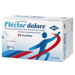 Flector
dolore
25 mg granulato per soluzione orale
diclofenac idrosietilpirrolidina
uso orale