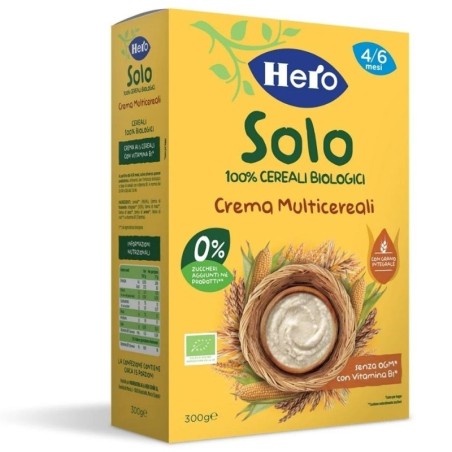 Hero
Solo
crema multicereali
100% cereali biologici
scatola da 300 g