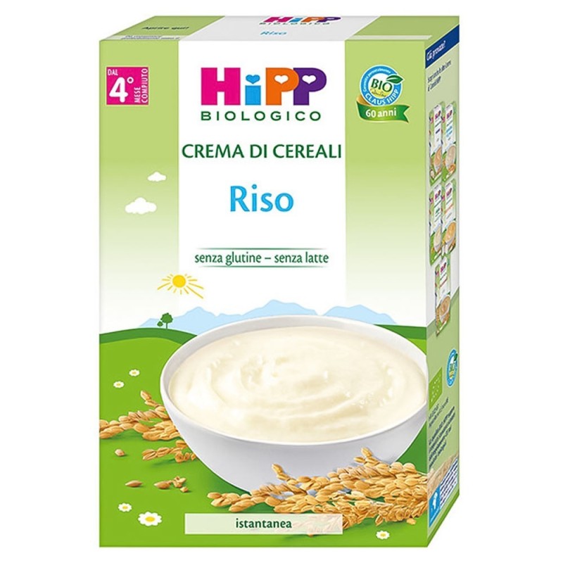 Hipp biologico
crema di cereali
Riso
senza glutine | senza latte
scatola da 200 g