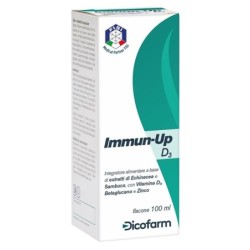Immun-Up D3
Integratore alimentare a base di estratti titolati di Echinacea e Sambuco, con Vitamina D3, Betaglucano e Zinco