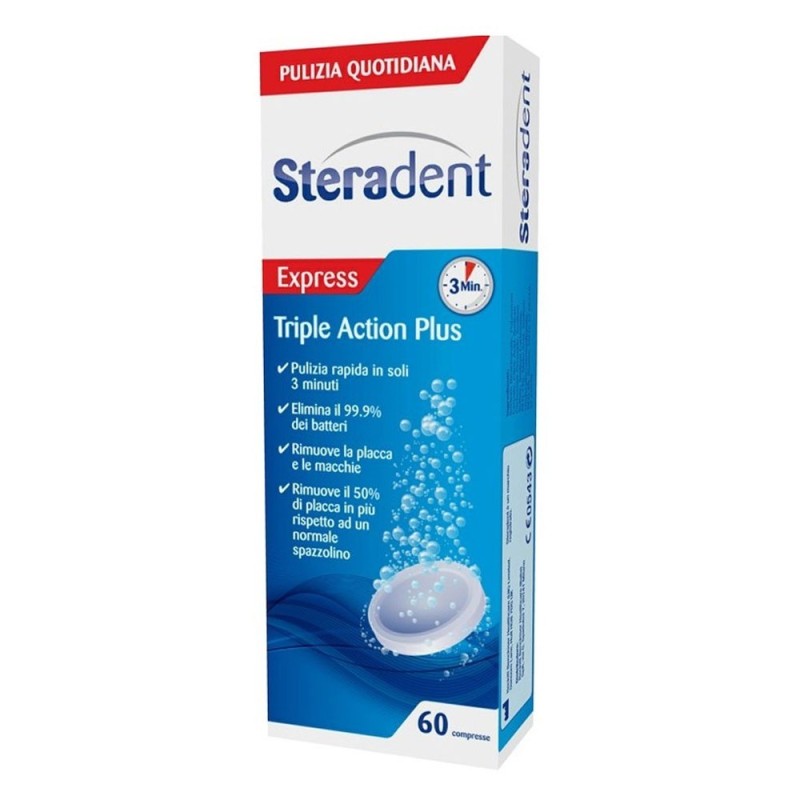 Steradent Triple Action Plus 60 comprimés