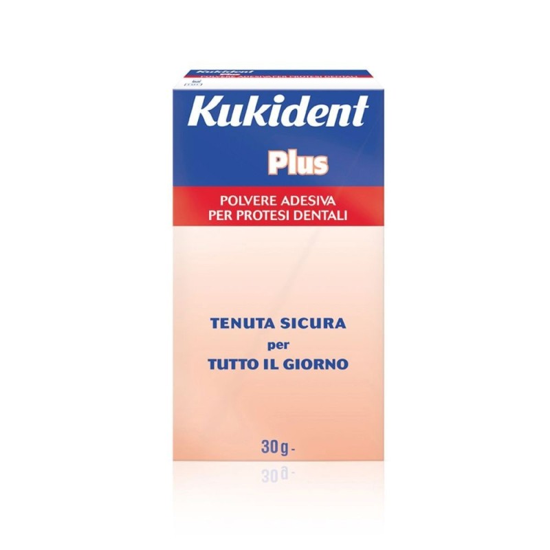 Kukident plus
polvere adesiva per protesi dentali
tenuta sicura per tutto il giorno
