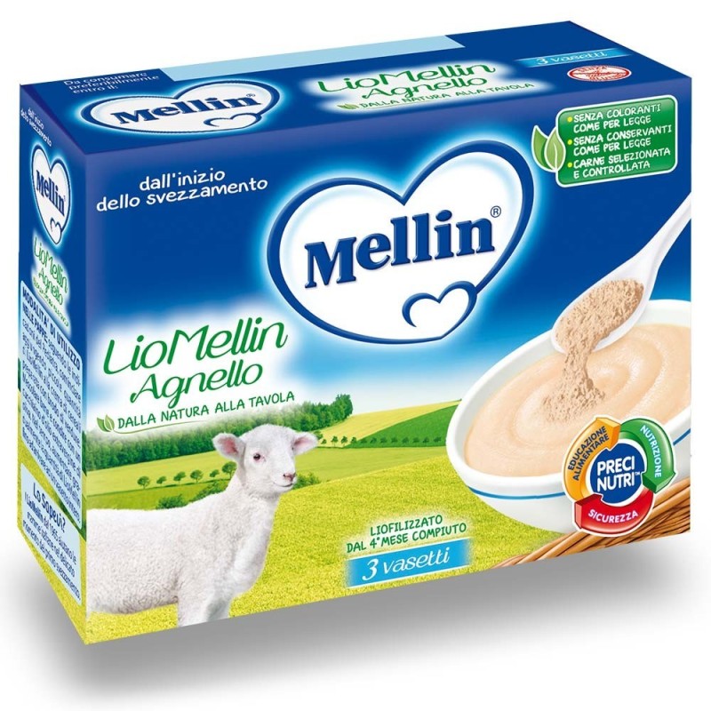 Mellin liofilizzato agnello 4 mesi+ 3x10 g