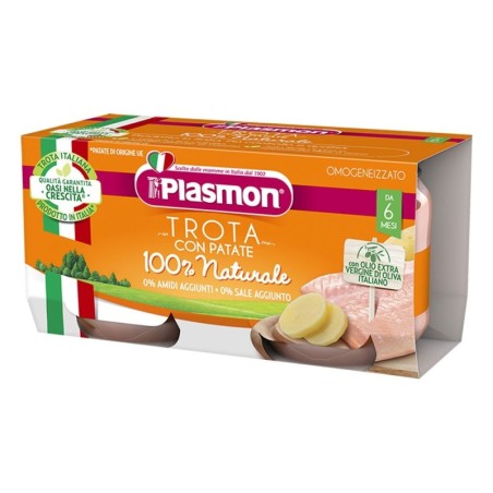 Plasmon
Omogeneizzato
Trota con verdure
100% naturale
6 Mesi+