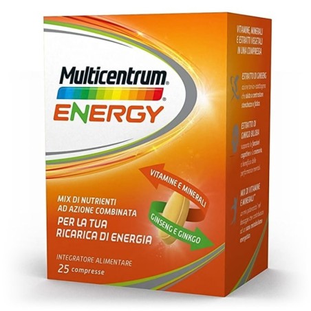 Multicentrum
energy
mix di nutrienti ad azione combinata per la tua ricarica dio energia