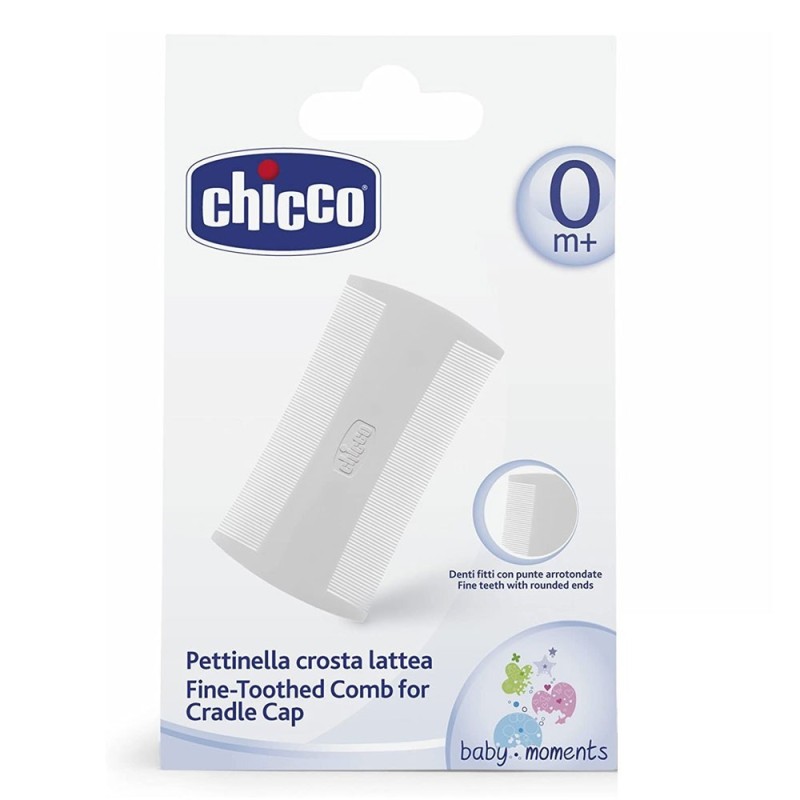 Chicco
Pettinella
Crosta Lattea
denti fitti con punte arrotondate
0 mesi+
