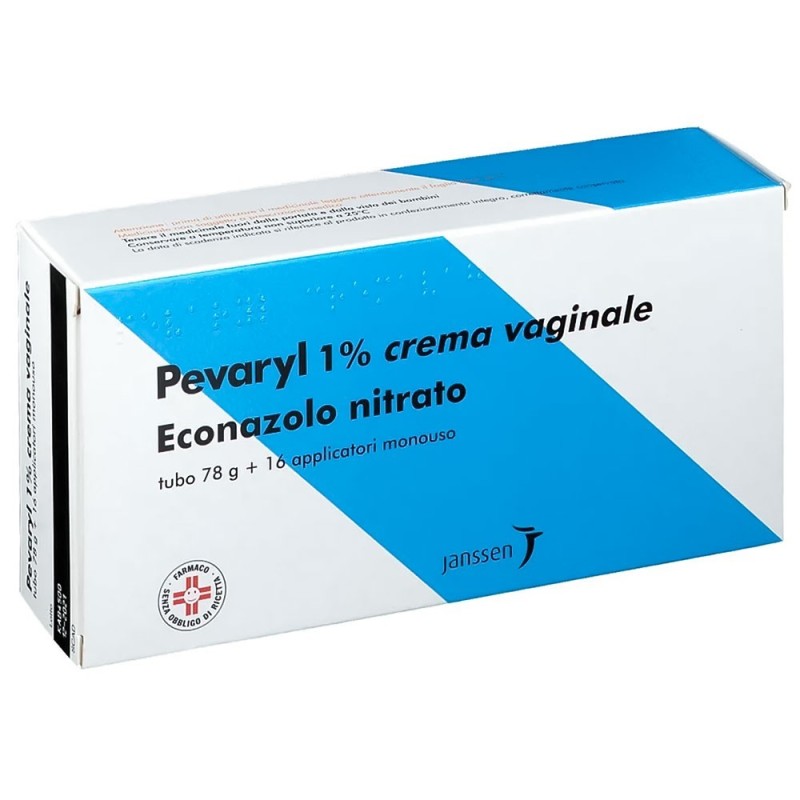 Pevaryl
1% crema vaginale
econazolo nitrato
confezione tubo da 78 g + 16 applicatori