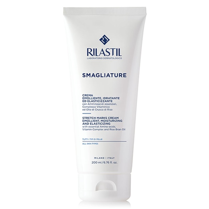 Rilastil
smagliature
crema emolliente, idratante ed elasticizzante
tubo da 200 ml