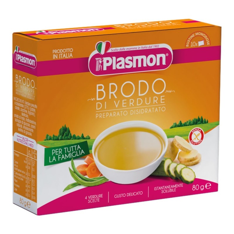 Plasmon
Brodo di verdure
Preparato disidratato
per tutta la famiglia